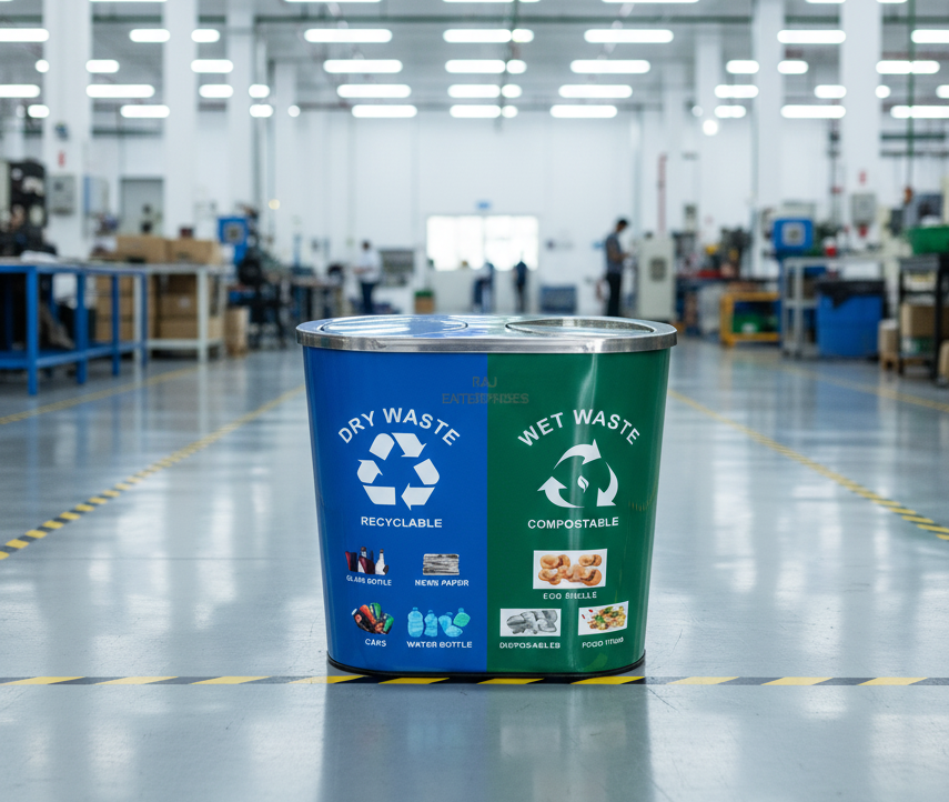 Stainless Steel Duo Dustbin